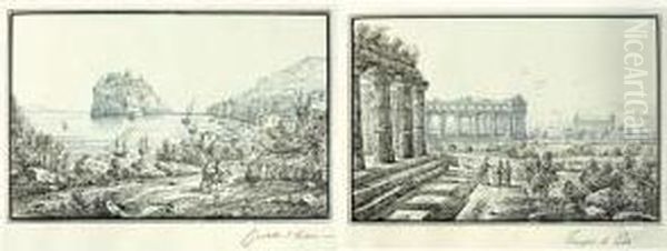 Un Album Contenant Vingt Et Une
Vues De Naples, Ischia, Vietri, Pozuoli, Salerne, Amalfi... - view 1