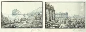 Un Album Contenant Vingt Et Une 
Vues De Naples, Ischia, Vietri, Pozuoli, Salerne, Amalfi... by Antonio Senape