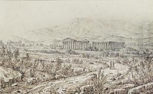 Temple Of Hera, Paestum; Aquaducts, Maddalone, Two by Antonio Senape