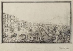 Riviera Di Chiaja, Naples by Antonio Senape