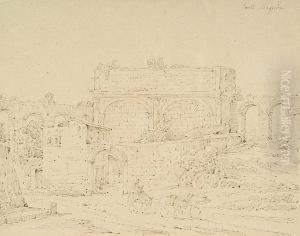 The Tomb Of Cecelia Matella, Appian Way; Porta Maggiore, Rome, A Pair by Antonio Senape
