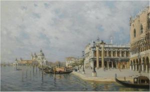 Vista De La Plaza De San Marco
Con Santa Maria Della Salute Al Fondo (view Towards St. Mark's Square
With Santa Maria Della Salute In The Distance) by Rafael Senet y Perez