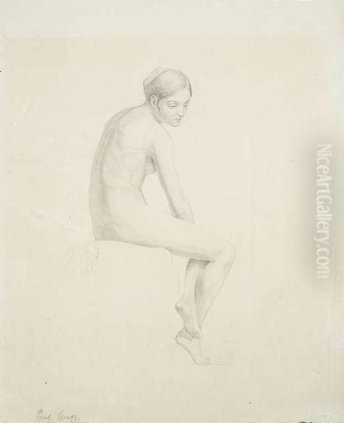 A Seating Female Nude - view 1