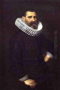 Portrait of a gentleman in a black tunic and ruff by Nicolaes (Pickenoy) Eliasz