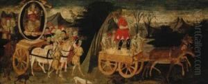 The Triumph Of Time And Justice - A Cassone Front by Giovanni di ser Giovanni Guidi (see Scheggia)