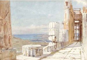 Overlooking the bay from the Parthenon, Athens by Tristram Ellis