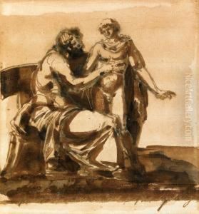 Klassicerande Figurgrupp by Johan Tobias Sergel