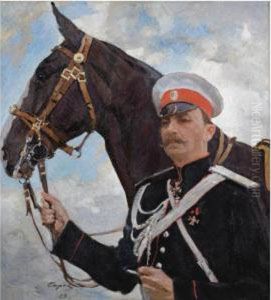 Portrait Of Prince Felix Felixovich Yusupov by Valentin Aleksandrovich Serov