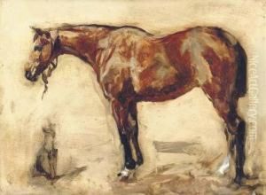 Study Of A Horse by Valentin Aleksandrovich Serov