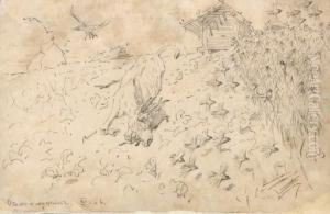 Study For The Donkey And The Peasant