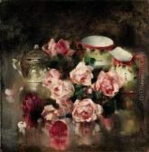 Natura Morta Con Rose by Luigi Serralunga
