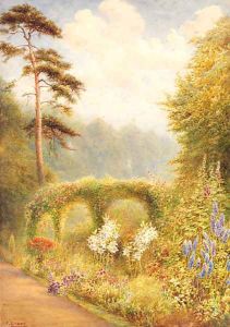 Lilies and Delphiniums, Golden Hill Park, London by Frederick James McNamara Evans