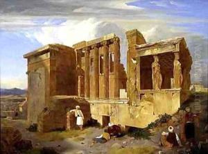 The Erechtheum Athens with Figures in the Foreground by Sir Charles Lock Eastlake
