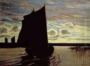 Barque on the River Hamme by Hans am Ende