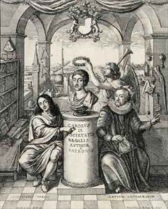 Charles II 1630-85 as Patron of the Royal Society by Evelyn, John