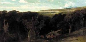 Loggers heading into a valley