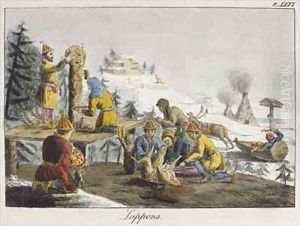 Laplanders by Gottfried or Godefroy Engelmann
