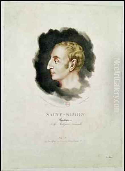 Portrait of Claude Henri de Rouvroy Count Saint Simon made shortly after his death - view 1