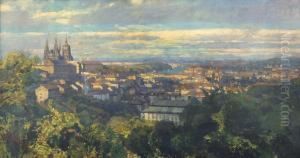 Prazske Panorama Z Petrina by Jaroslav Setelik