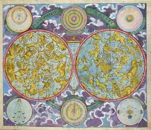 Celestial Map of the Planets - view 1