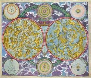 Celestial Map of the Planets by Georg Christoph II Eimmart