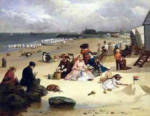 Littlehampton Beach with the Pier Climping beyond by John W. Eyres
