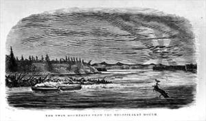 The Twin Mountains from the Melozikakat Mouth by Elliot, H. W.
