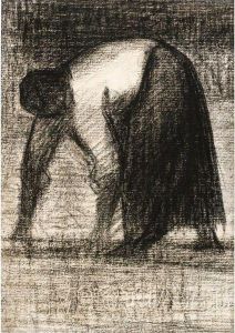 Paysanne Les Mains Au Sol by Georges Seurat