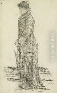 Femme Au Parapluie by Georges Seurat