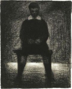Garconnet Assis (maurice Appert) by Georges Seurat