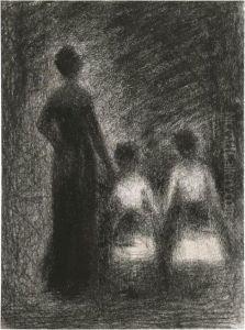 Femme Avec Deux Fillettes by Georges Seurat