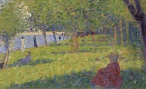 Femmes Assises (etude Pour Un Dimanche Apres-midi A L'ile De La Grande Jatte) by Georges Seurat