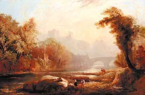 Richmond Castle at dusk - view 1