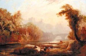 Richmond Castle at dusk