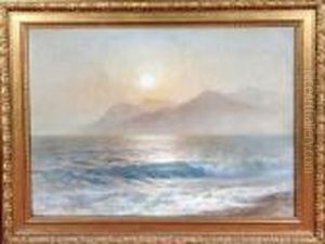 Off The Coast Of Bordigera, Italy by Arthur Severn