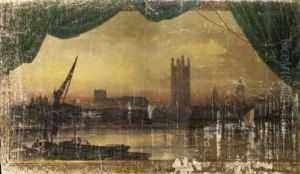 The Palace Of Westminister From The Thames The Palace Of Westminister From The Thames