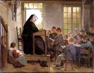 The Village School by Louise Eudes de Guimard