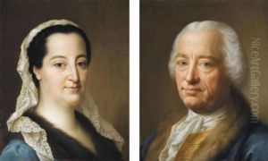 Portrait Of Baron Francois 
Joseph De Toussainet (1689-1762) And His Wife Charlotte (b.1720) by Christian Seybold