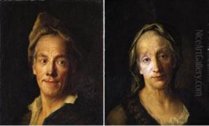 A Portrait Of A Man, Head And Shoulders by Christian Seybold