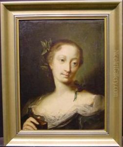 Portrait Of A Woman Holding A Book