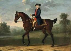 Equestrian Portrait Of A
Gentleman, Possibly William, 2nd Duke Ofportland (1708-1762), In A
Landscape by James Seymour