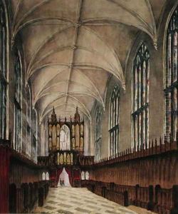 Interior of New College chapel after later 18th century alterations Interior of New College chapel after later 18th century alterations