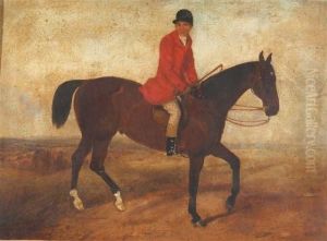 Portrait Of A Huntsman Mounted Upon A Bay by James Seymour