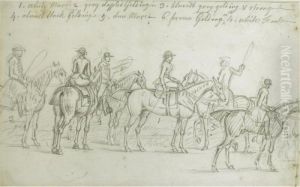 Various Properties
A Study For A Painting Of Racehorses At A Meet by James Seymour