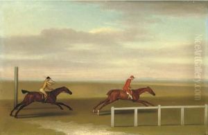 Two Race Horses In A Match by James Seymour
