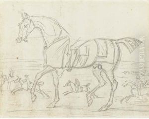 A Study For The Picture 'grey Costly' by James Seymour