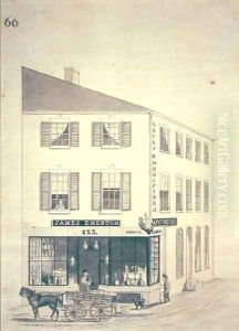 Apothecary shop of James Emerton in Salem by William Henry Emmerton
