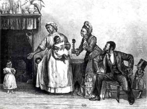 Aunt Chloes Visit by Alfred Edward Emslie