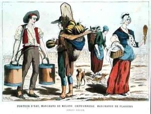 Water Carrier Melon Seller Rag and Bone Woman and Confectionery Seller in the Eighteenth Century by Eriz