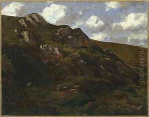 Mountainous landscape by Charles Francois Eustache